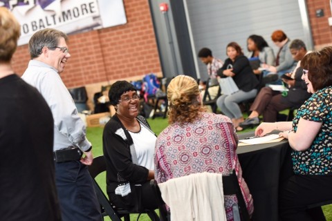 RISE Up participants interview with retailers at the NRF Foundation's hiring fair in Baltimore. (Photo: Business Wire)