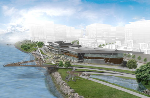 Rendering of The Waterfront Vancouver on the Columbia River in Vancouver, Wash. (Graphic: Business Wire)