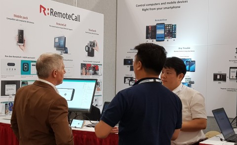 RSUPPORT (KOSDAQ:131370), a global cloud provider of remote support and control solutions kicks off the full-blown sales of RemoteMeeting and TAAS in North America. RSUPPORT participated in the Mobile World Congress America 2017 San Francisco and introduced the two new products. RemoteMeeting is a cloud-based 100 percent web browser video conferencing service. It is a solution to change the methods of task performance and corporate communication. TAAS is a cloud-based, automated mobile testing service for mobile developers, which offer both cloud-based, and device-based testing. It is a solution to improve mobile business productivity. (Photo: Business Wire)