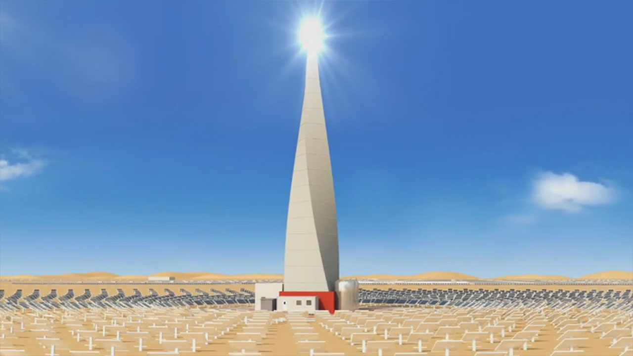 DEWA project will have the world’s tallest solar tower, measuring 260 metres (Video: AETOS Wire)