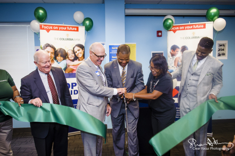 On Sept. 13, The Columbia Bank and Operation HOPE celebrated the grand opening of HOPE Inside, at The Columbia Bank - the 100th HOPE Inside location to open in Operation HOPE's national network. The event was held at the Center for Urban Families in Baltimore. Pictured (from left) are Jim Smith, chief of strategic alliances for Mayor Catherine Pugh; E. Phillip Wenger, chairman, president and CEO of Fulton Financial Corporation, the parent company of The Columbia Bank; John Hope Bryant, founder, chairman and CEO of Operation HOPE; Stephanie Davis, financial wellbeing coach for HOPE Inside, at The Columbia Bank; William "Smokey" Glover, director of Fair and Responsible Banking for Fulton Financial Corporation. (Photo: Business Wire)