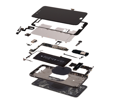 Exploded view, iPhone 8 Plus Teardown by IHS Markit