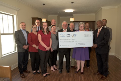 Affordable housing nonprofit Project Build a Future in Lake Charles, Louisiana, was awarded $20,000 in Partnership Grant Program (PGP) funds on September 27, 2017, which it will use for training, technology and marketing. The check presentation, held at a home built by Project Build a Future, was attended by representatives of State Senator Ronnie Johns' office (District 27), First National Bank of Louisiana, First Federal Bank of Louisiana and the Federal Home Loan Bank of Dallas. (Photo: Business Wire)