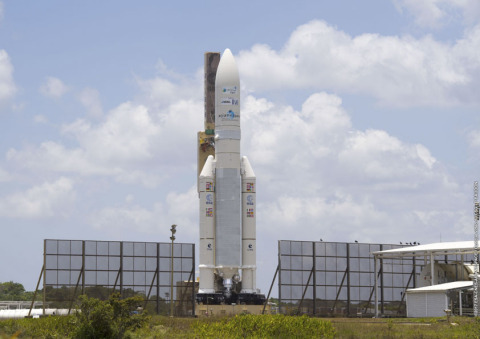 Intelsat 37e, the fifth Intelsat EpicNG satellite, launches from the Guiana Space Center in Kourou, French Guiana. (Photo: Business Wire)