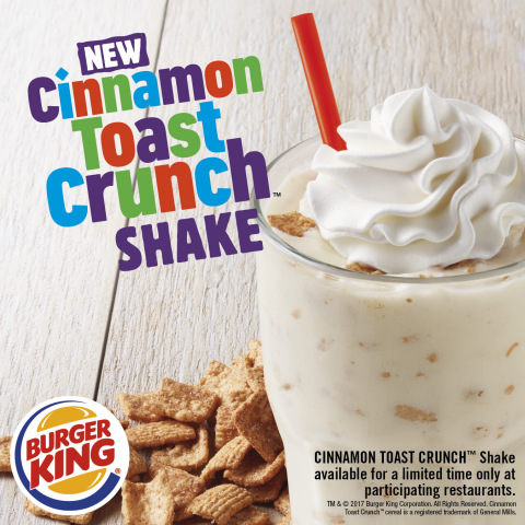 BURGER KING® Restaurants Introduce New Cinnamon Toast Crunch™ Shake (Photo: Business Wire)