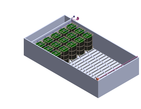 Design of SUBRE units installed in an existing aeration basin (Graphic: Business Wire)