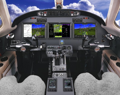 The G5000 integrated flight deck in the Citation Excel. (Photo: Business Wire)