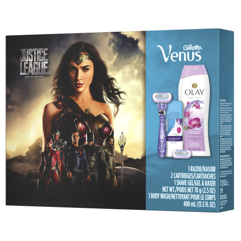 Gillette unveils six special edition gift packs as part of its partnership with Warner Bros. Pictures’ upcoming film “Justice League.” (Photo: Business Wire)