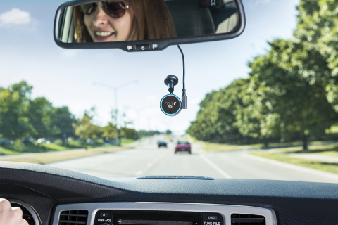 Introducing Garmin Speak with Amazon Alexa, the first in-vehicle device to have hands-free access to Amazon Alexa's voice service and turn-by-turn GPS navigation from Garmin. (Photo: Business Wire)