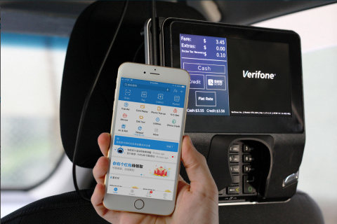 Verifone enables Alipay in NYC and Las Vegas Taxis. (Photo: Business Wire)
