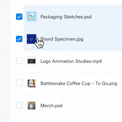 Dropbox Showcase allows users to share files in a branded page. (Graphic: Dropbox)