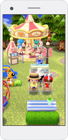 In Animal Crossing: Pocket Camp, you can chat with your animal friends or fulfill their requests to raise your friendship level. If you level up your friendship or decorate your campsite with an animal’s favorite items, she or he might pay you a visit. (Graphic: Business Wire)