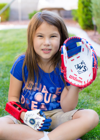 The 3D printed hand that lets Hailey be a fully active kid was produced by UNLV on a Stratasys 3D Printer. (Photo: Yong Dawson Photography)