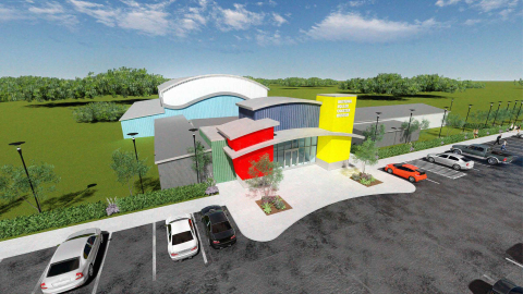Rendering of the Mark Moore Memorial Wing of the National Roller Coaster Museum. (Photo: Business Wire)