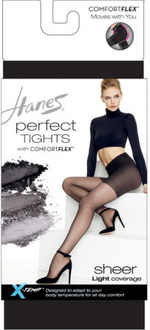 Hanes Hosiery is transforming tights with the introduction of the Perfect Tights collection. Featuring COMFORT FLEX® knitting, these anatomically correct luxury tights conform to the body for optimal comfort and fit. (Photo: Business Wire)