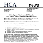 HCA Reports 2017 3Q Results