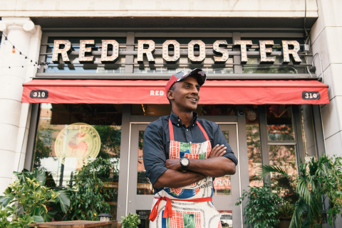 Chef Marcus Samuelsson at Red Rooster Harlem. Credit: Matt Dutile