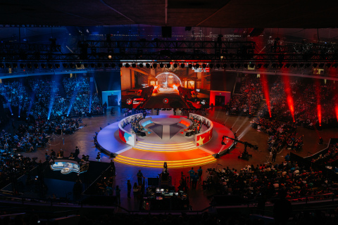 The Overwatch Arena at BlizzCon, where top players from across the globe competed in the Overwatch World Cup finals throughout weekend. (Photo: Business Wire)