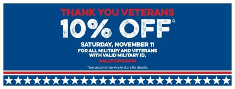 Southeastern Grocers launches All for Honor campaign to recognize active military and veterans with 10 percent discount on qualifying grocery purchases this Veterans Day, Nov. 11, 2017. (Photo: Business Wire)