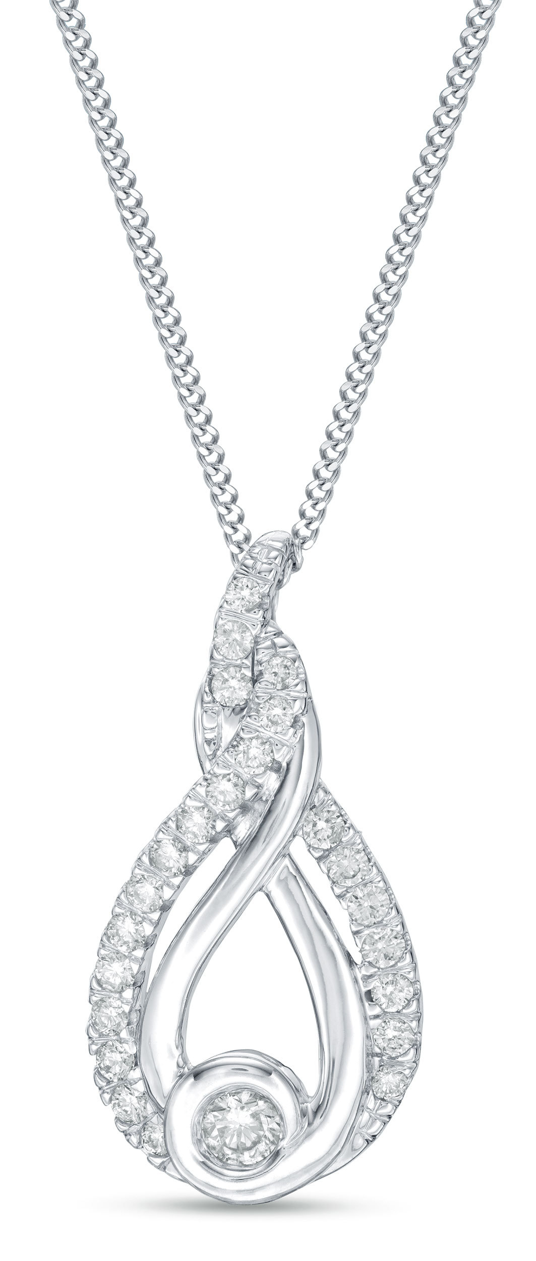 Captivating Diamond Twist Pendant – Splendid Jewellery