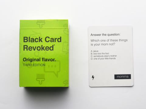 New game show series is based on popular party game, Black Card Revoked, from Cards for All People / Image Courtesy of Cards for All People