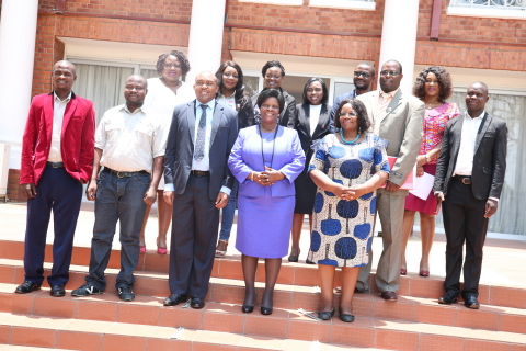 AHF delegates pose for a photograph with the First Lady (Madam Esther Lungu) (Photo: Business Wire)