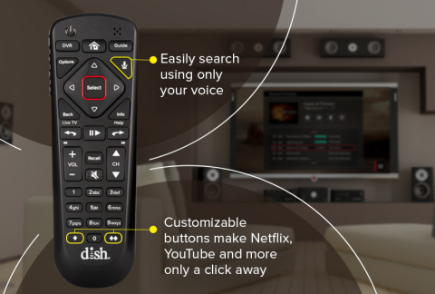 DISH's new voice remote features. (Photo: Business Wire)