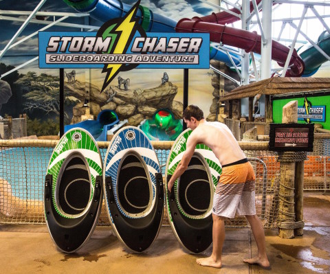 The Storm Chaser is what happens when a video game and a water slide collide. Now open at Kalahari Resorts and Conventions in Sandusky, Ohio. (Photo: Business Wire)