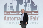 Blake Moret, president and CEO, Rockwell Automation, shares his vision and insights on how companies are realizing value from digital transformation and advanced technologies, in a presentation at the Automation Perspectives global media forum held on Nov. 14. (Photo: Business Wire)