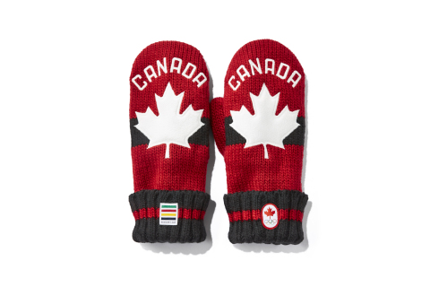 Hudson's Bay 2018 Red Mittens. November 21 is National Red Mitten Day. Red Mittens have become the nation’s most iconic symbol of Canadian Olympic pride with $3.90 from the sale of each pair of Red Mittens going to support Canadian athletes. (Photo: Business Wire)