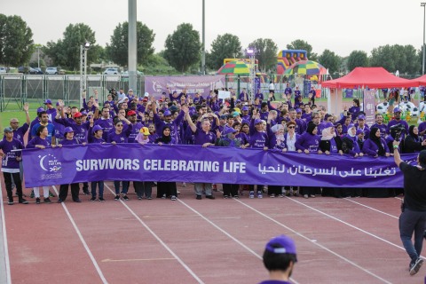 During MENA's first Global Relay For Life walkathon - Source: Friends of Cancer Patients