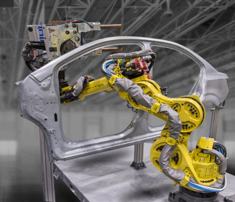 FANUC's new seven-axis R-1000iA/120F-7B robot was introduced at the Fabtech 2017 Show. Today, manufacturers are using automation to overcome inefficiencies, lower costs, increase productivity, and gain market share. (Photo: Business Wire)