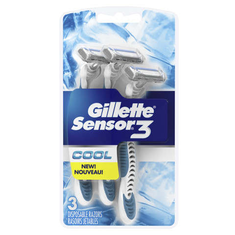 Gillette Sensor3 Cool Disposable Razor with Cooling Technology (Photo: Business Wire)
