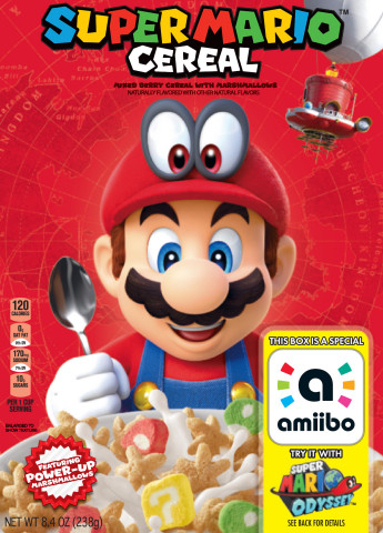 With Super Mario™ Cereal, Nintendo and Kellogg's® have teamed up to take fans on a breakfast odyssey that will continue long after the cereal box is empty. (Photo: Business Wire)