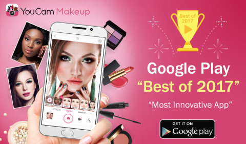Perfect Corp.'s YouCam Makeup is named "Most Innovative App" among the "Best of 2017" (Graphic: Business Wire)