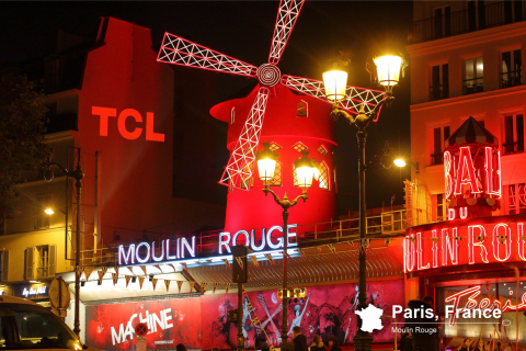 TCL Global Creative Projection Advertisements on Moulin Rouge (Photo: Business Wire)