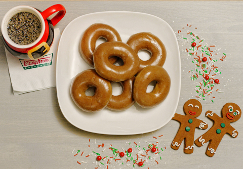 The Gingerbread Glazed Doughnut, available only on 12/12, has a spiced gingerbread dough with hints of cinnamon and ginger, covered in a gingerbread molasses glaze. (Photo: Business Wire)