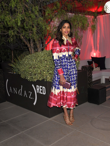 Frieda Pinto Andaz West Hollywood (ANDAZ)RED Cabanas Launch (Photo: Business Wire)
