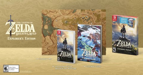 Players can purchase The Legend of Zelda: Breath of the Wild – Explorer’s Edition, a limited bundle that includes the critically acclaimed Nintendo Switch game, a 100-page explorer’s guide and a two-sided map at a suggested retail price of $59.99. (Photo: Business Wire)