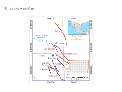 Palmarejo: Mine Map (Graphic: Business Wire)