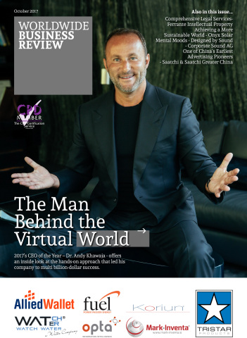 Dr. Andy Khawaja on the cover of Worldwide Business Review as CEO of the Year (Photo: Business Wire)