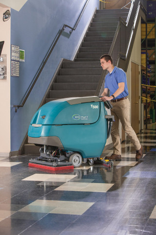 The T500 / T500e Walk-Behind Floor Scrubbers provide optimal performance and consistent results on virtually any hard floor surface condition while lowering cleaning costs. (Photo: Business Wire)