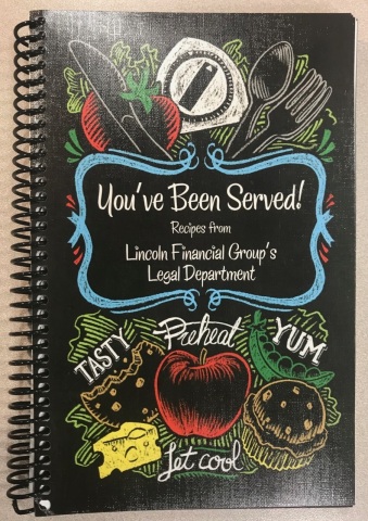 The cover of the "You've Been Served" original cookbook, which Lincoln Financial Group's Legal Department created and published as part of a charitable initiative. (Photo: Business Wire)
