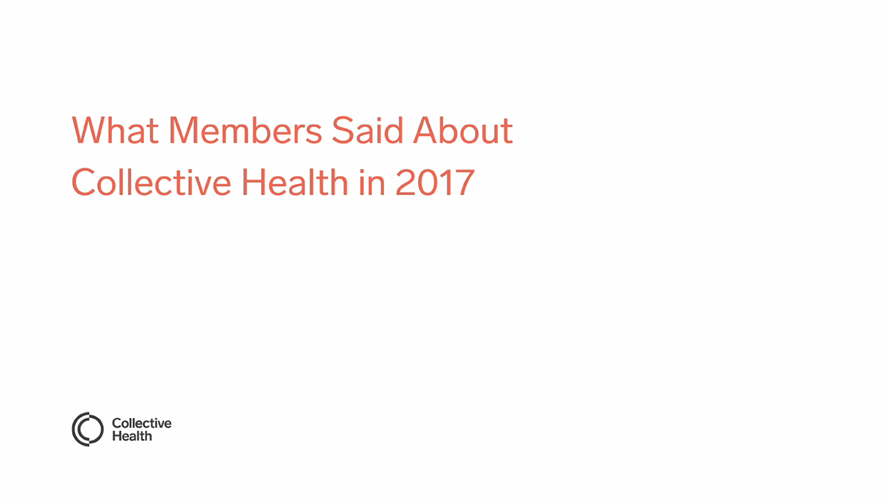 A small sample of what members said about Collective Health in 2017