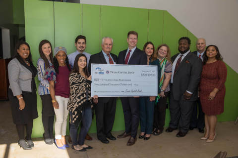 Representatives from Texas Capital Bank and FHLB Dallas were joined by owners of several small businesses in Houston who received grants to assist in their recovery post-Hurricane Harvey. (Photo: Business Wire)