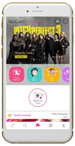 YouCam Makeup Teams Up with NBC Universal for a Pitch Perfect 3 AR Beauty Experience that Will Make Your Heart Sing (Photo: Business Wire)