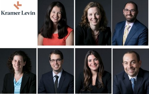 Kramer Levin Naftalis & Frankel LLP announced that the following associates have been promoted to special counsel, effective January 1: Top Row (L-R):  Katrina Baker, Allison Gray, Jason Moff. Bottom Row (L-R): Jennifer Sharret, Adam Taubman, Julia Wachter; and Andrew Ward. (Photo: Business Wire)