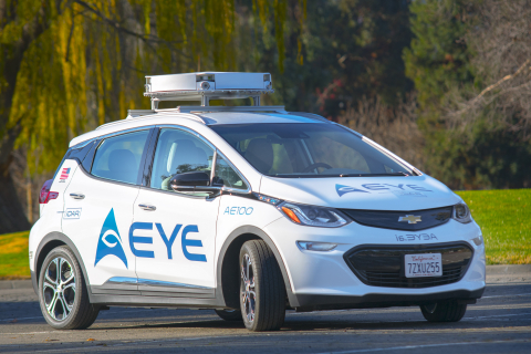 AEye demonstrates its solid state, iDAR-based robotic perception system for autonomous vehicles (Photo: Business Wire)