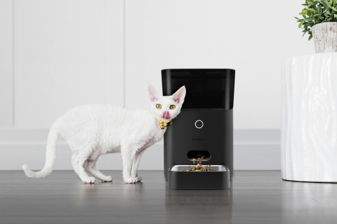 Petnet's new SmartFeeder 2.0 features a sleeker design, compatibility with Amazon Alexa and Google Assistant, improved portion control and more. (Photo: Business Wire)