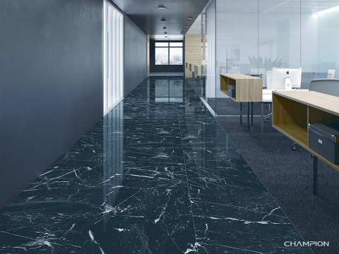 Black Marquina mix white veins with abundant elegant structure. (Photo: Business Wire)